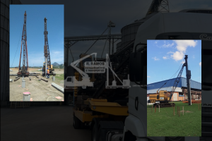 Martelo de Bate-estaca em operação